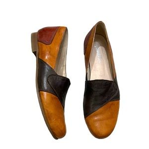 Mentha Casual Slip-On Tri-color Leather Made in Portugal Size EU 40 (US 9.5)